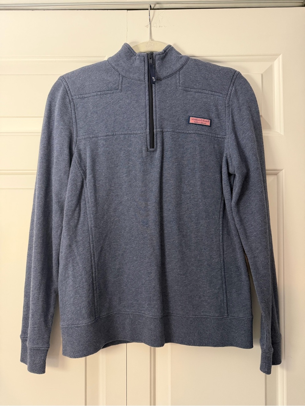 Vineyard Vines Women’s Heather Navy Quarter-Zip Pullover